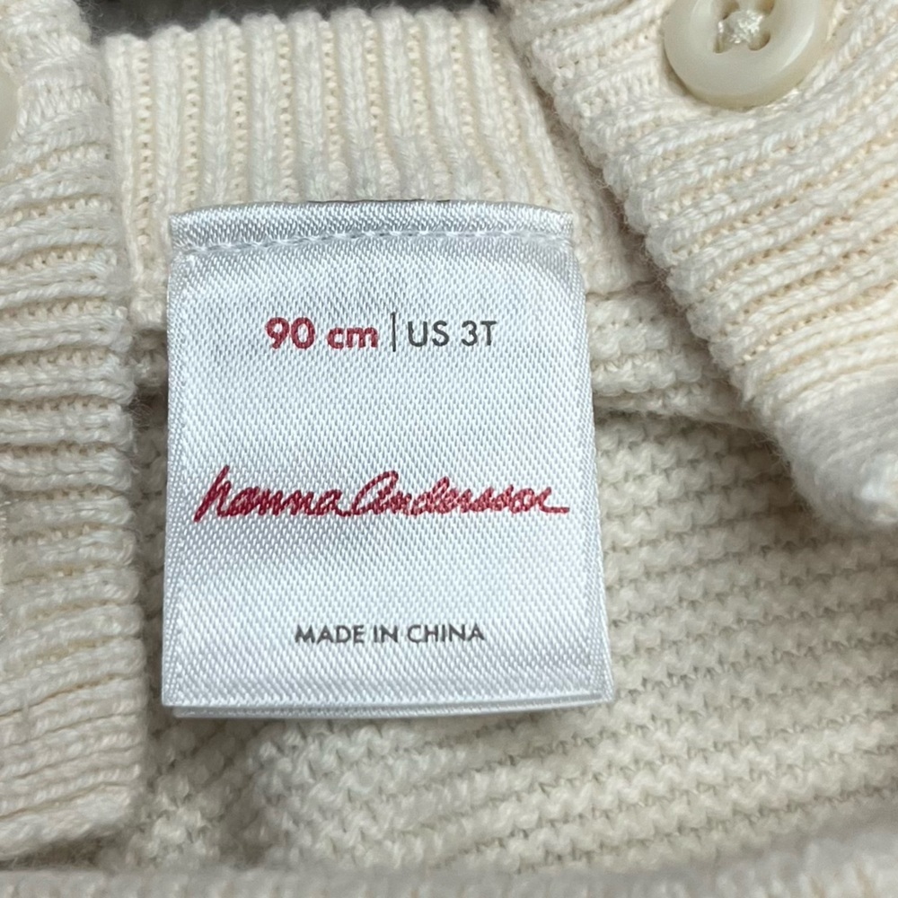 HANNA ANDERSSON Apple 100% Cotton Summer Cream Red Knit Buttons Bodysuit Romper - Picture 9 of 10